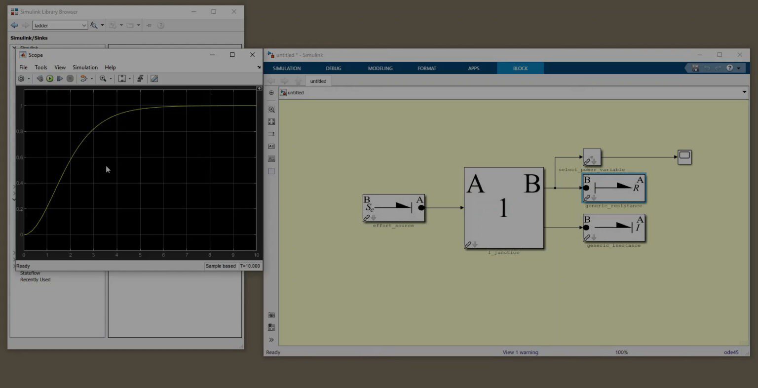 Simbus Bondgraphs: Bond Graph Modeling of Physical Systems